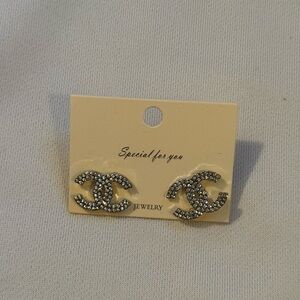 Gold and Silver Logo Earrings
